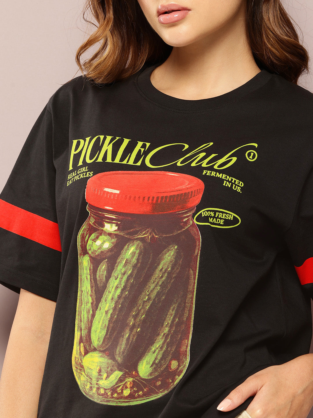 Womens Short Sleeve Printed Oversized Fit Tshirt