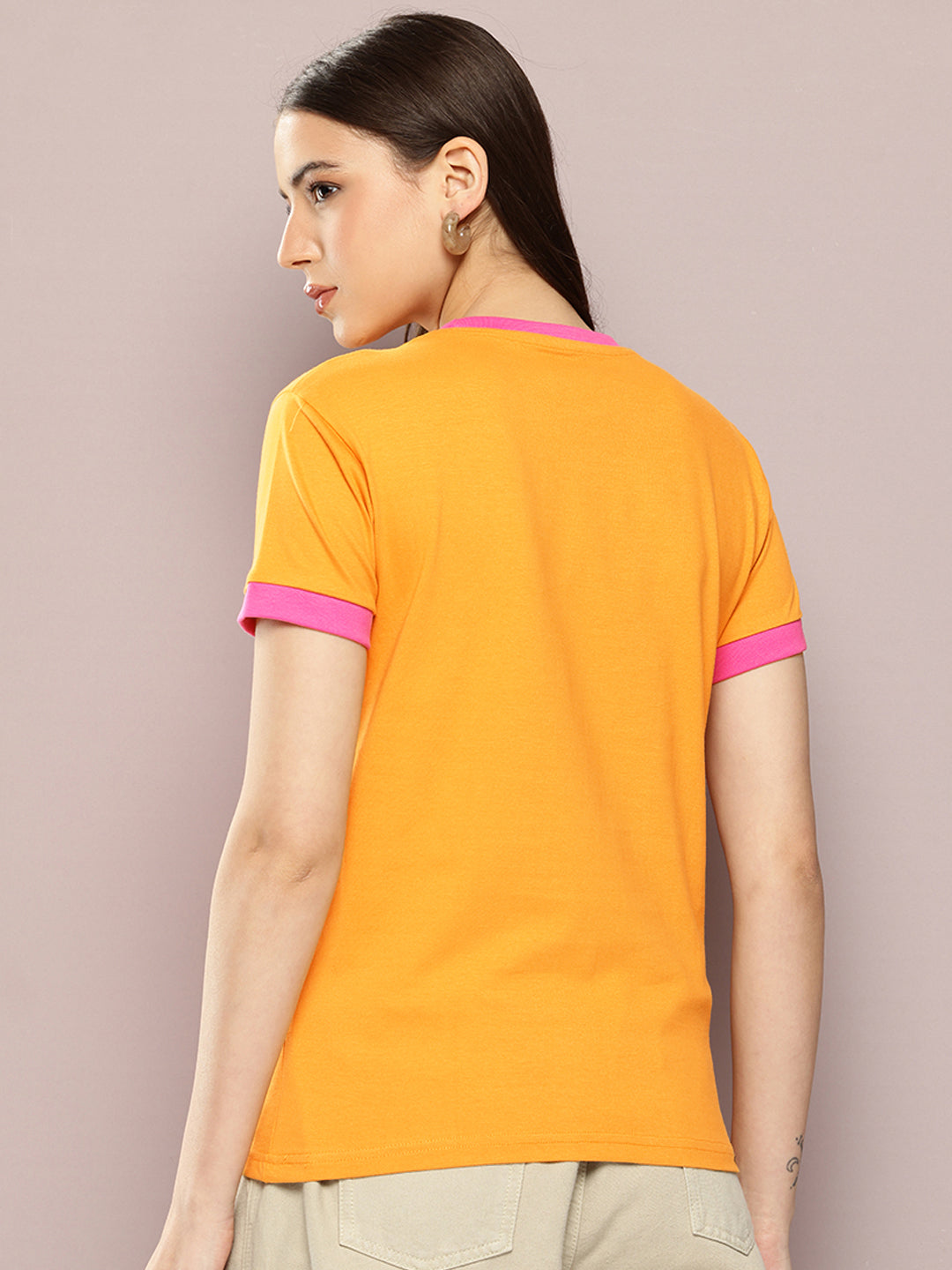 Womens Half Sleeve Round Neck Printed Regular Fit Tshirts