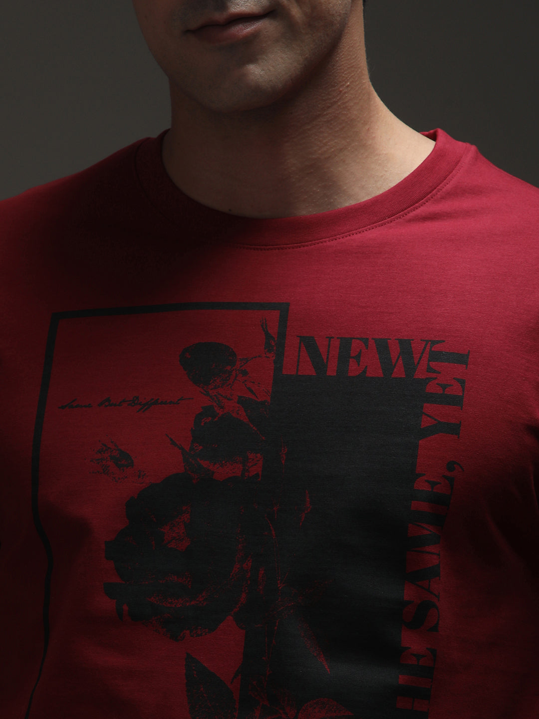 Mens Half Sleeve Round Neck Printed Oversized Fit Tshirts