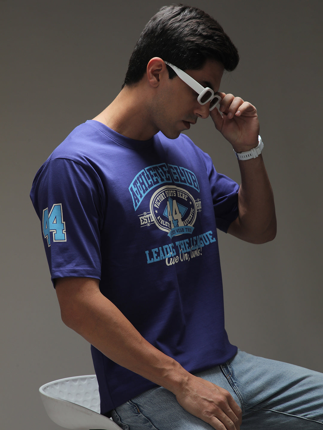 Mens Half Sleeve Round Neck Printed Oversized Fit Tshirts