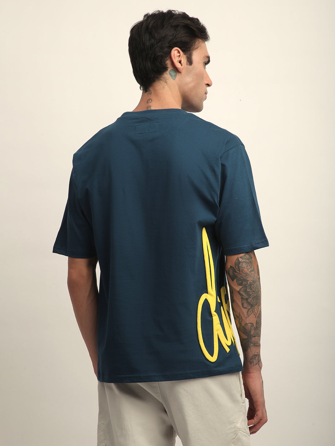 Mens Half Sleeve Round Neck Printed Oversized Fit Tshirts