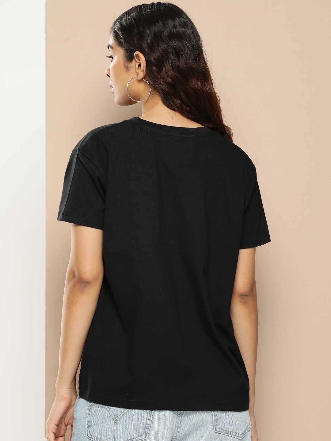Womens Half Sleeve Round Neck Boxy Fit T-Shirts