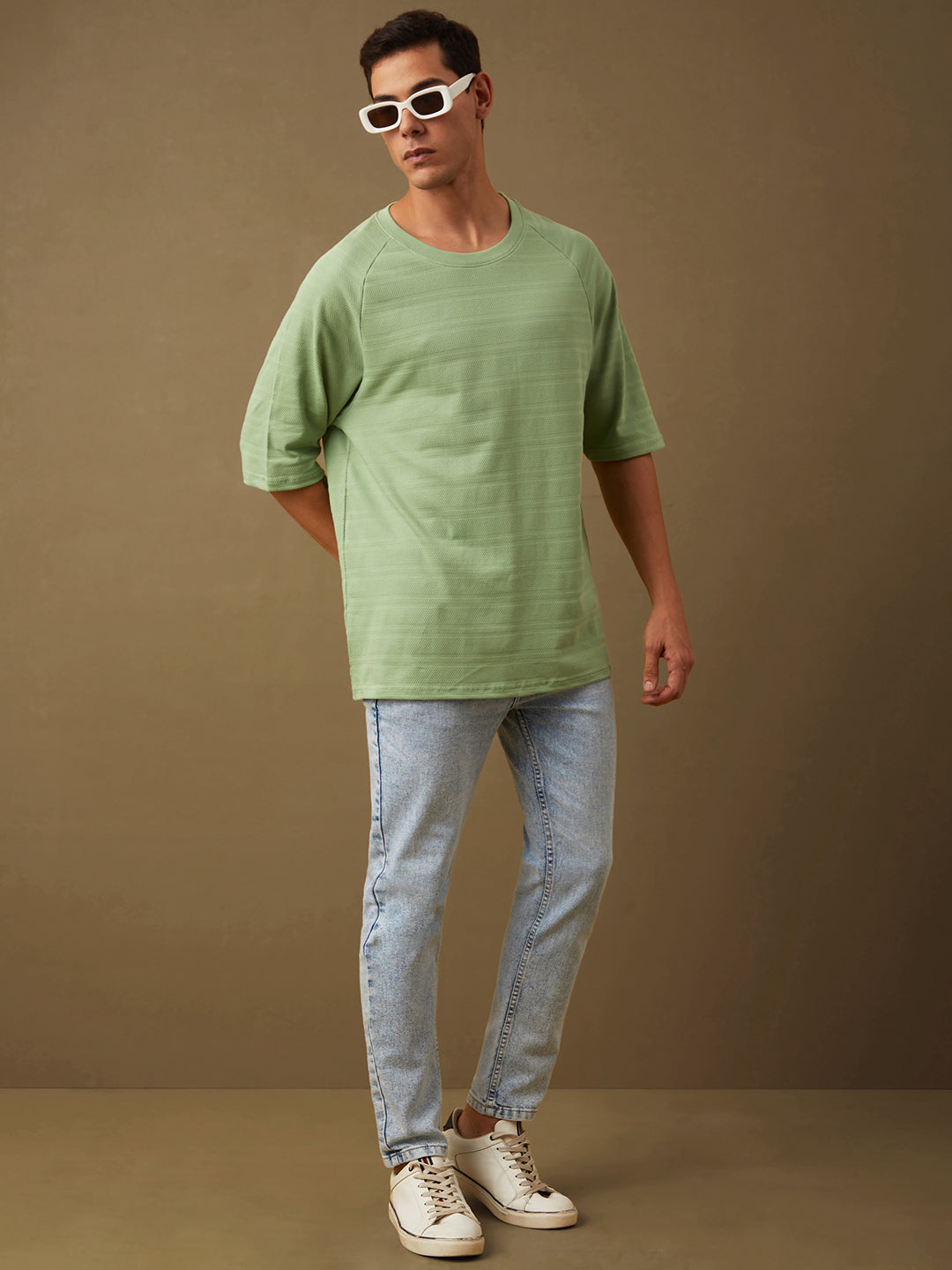 Mens Half Sleeve Round Neck Oversized Fit T-Shirts