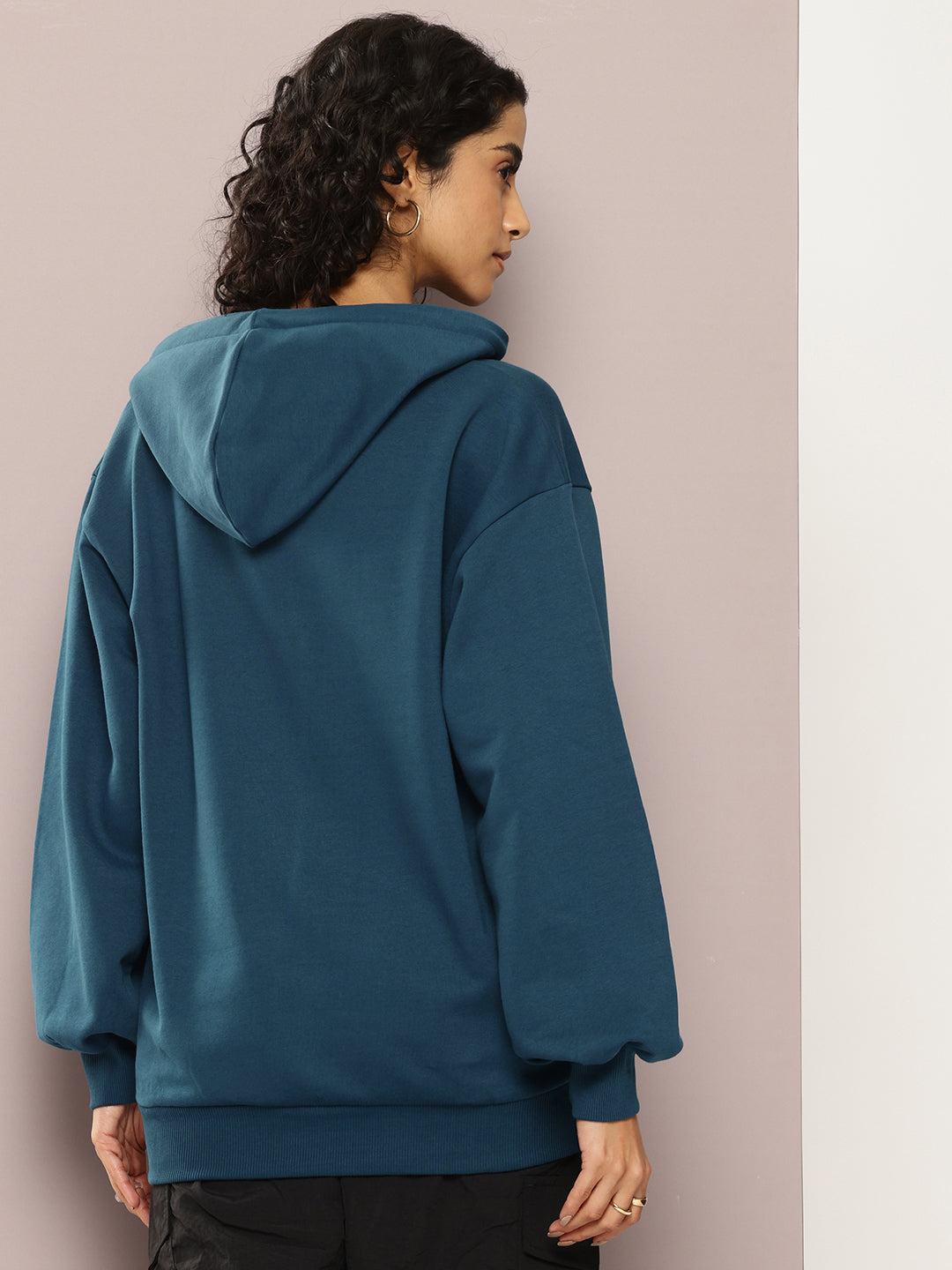 Womens Long Sleeve Oversized Hooded Sweatshirt