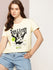 Womens Half Sleeve Round Neck Printed Boxy Fit Tshirts