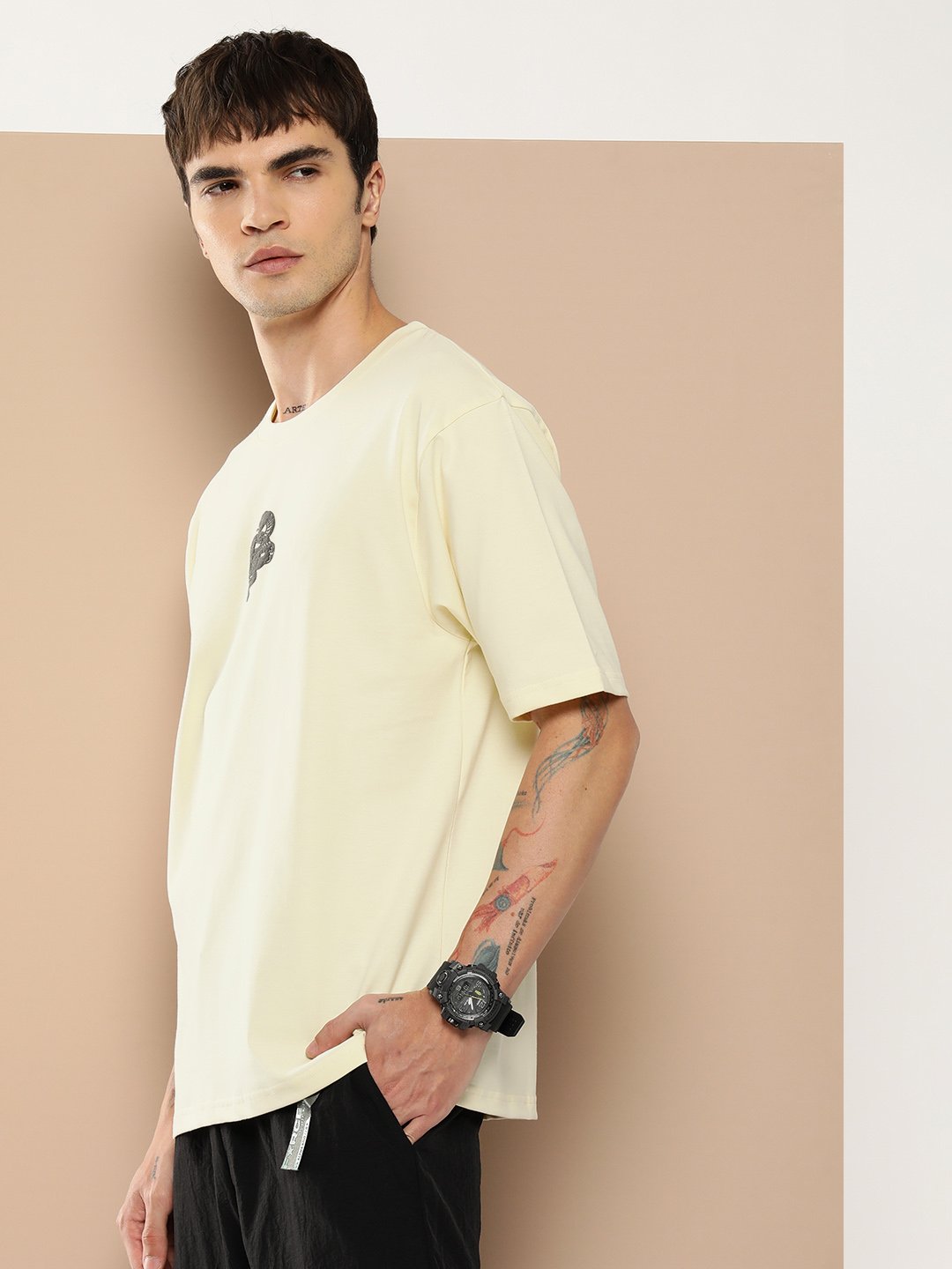 Mens Half Sleeve Round Neck Oversized Fit T-Shirts