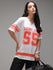 Womens Half Sleeve V-Neck Printed Oversized Fit Tshirts