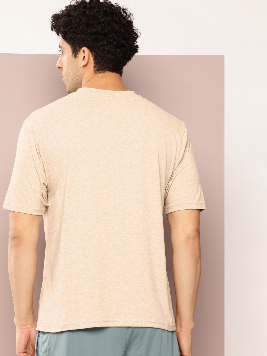 Mens Short Sleeve Round Neck Oversized Polyster Tshirt