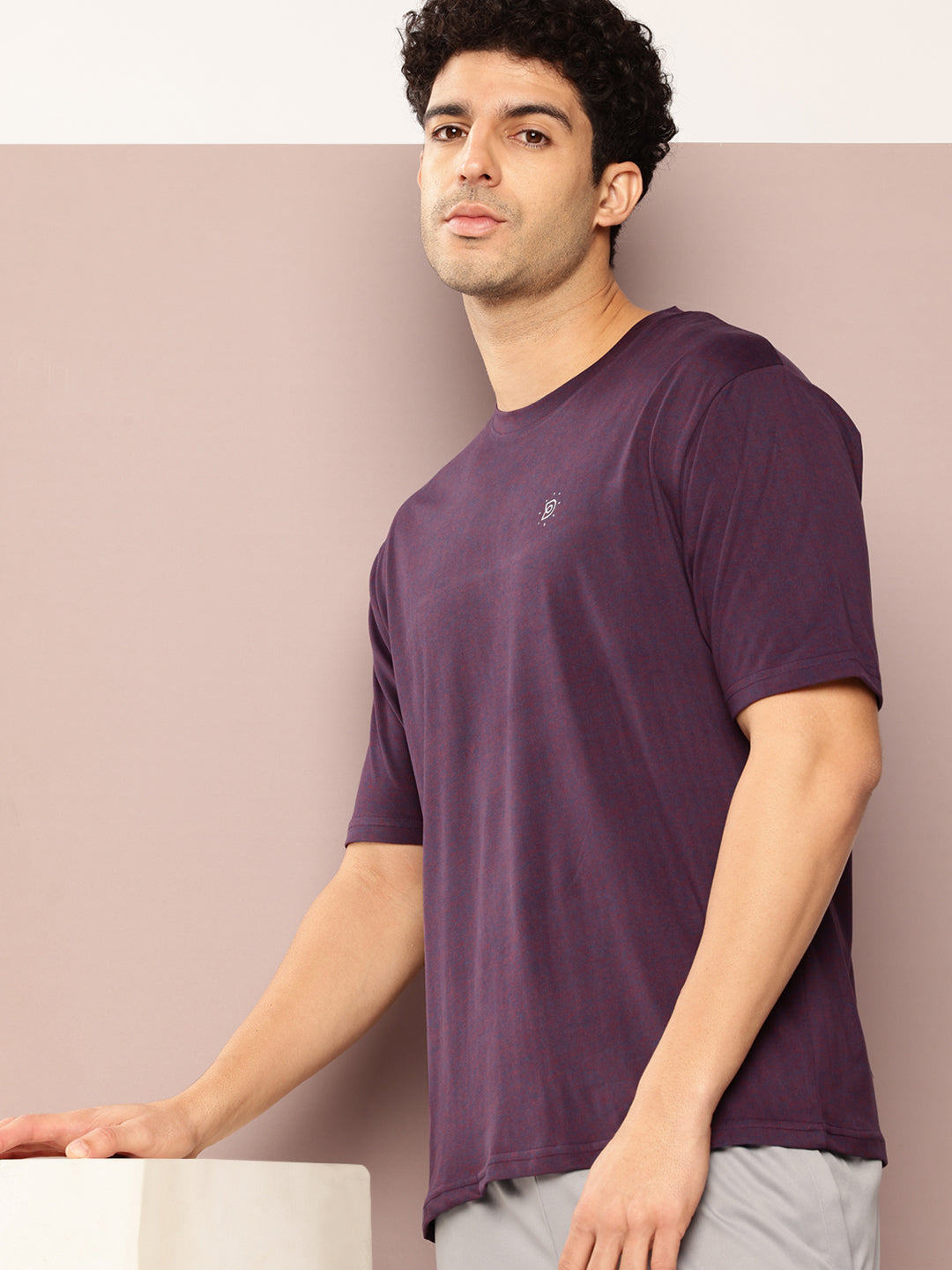 Mens Short Sleeve Round Neck Oversized Polyster Tshirt