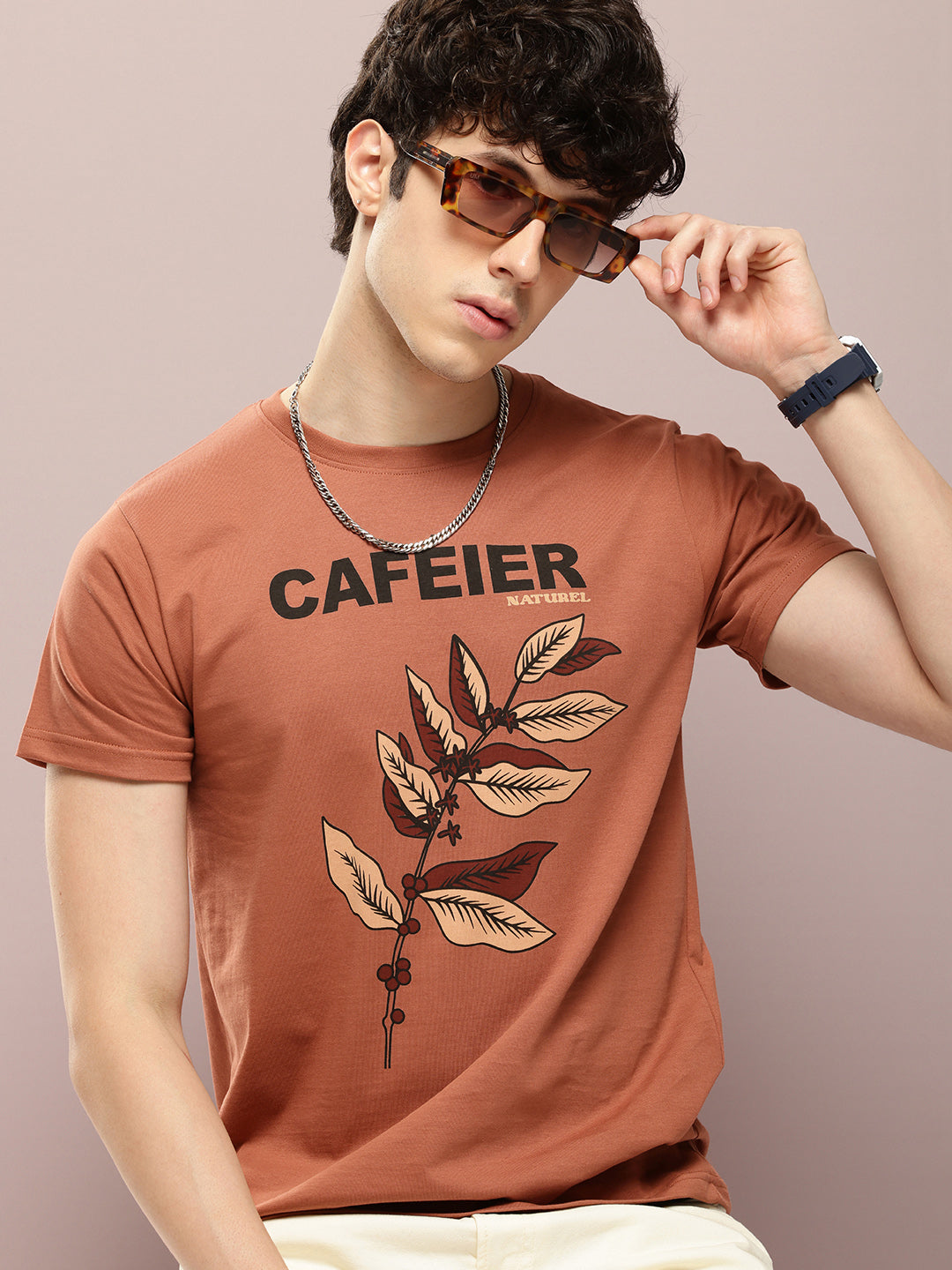 Mens Half Sleeve Round Neck Printed Regular Fit Tshirts