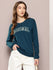 Womens Full Sleeve Round Neck Embroidered Relaxed Fit Tshirts