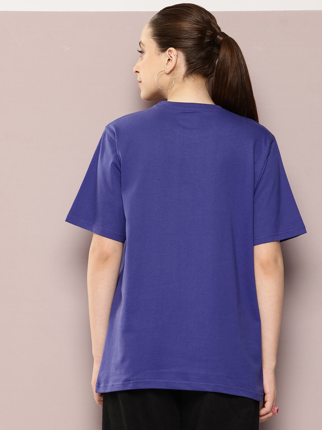 Womens Half Sleeve Round Neck Printed Oversized Fit Tshirts