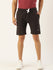 Men Grey Solid Mid-Rise Regular Shorts