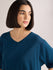 Womens Solid Oversized Cotton Modal V-Neck Tshirt