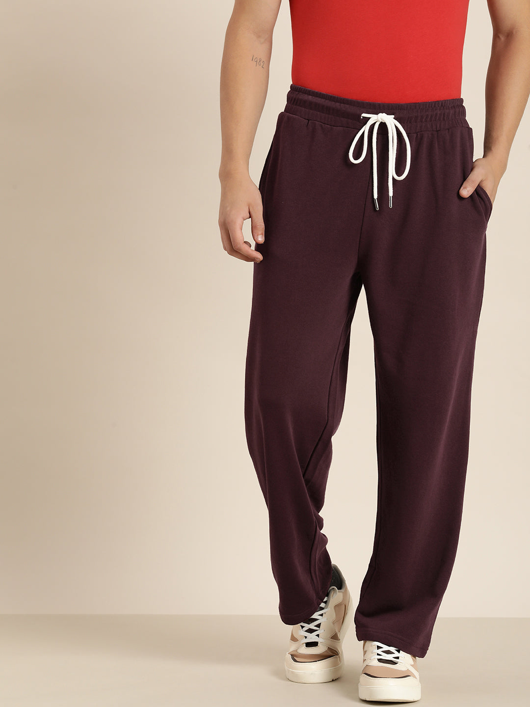 Men Lightweight Relaxed Fit Baggy Korean Pant