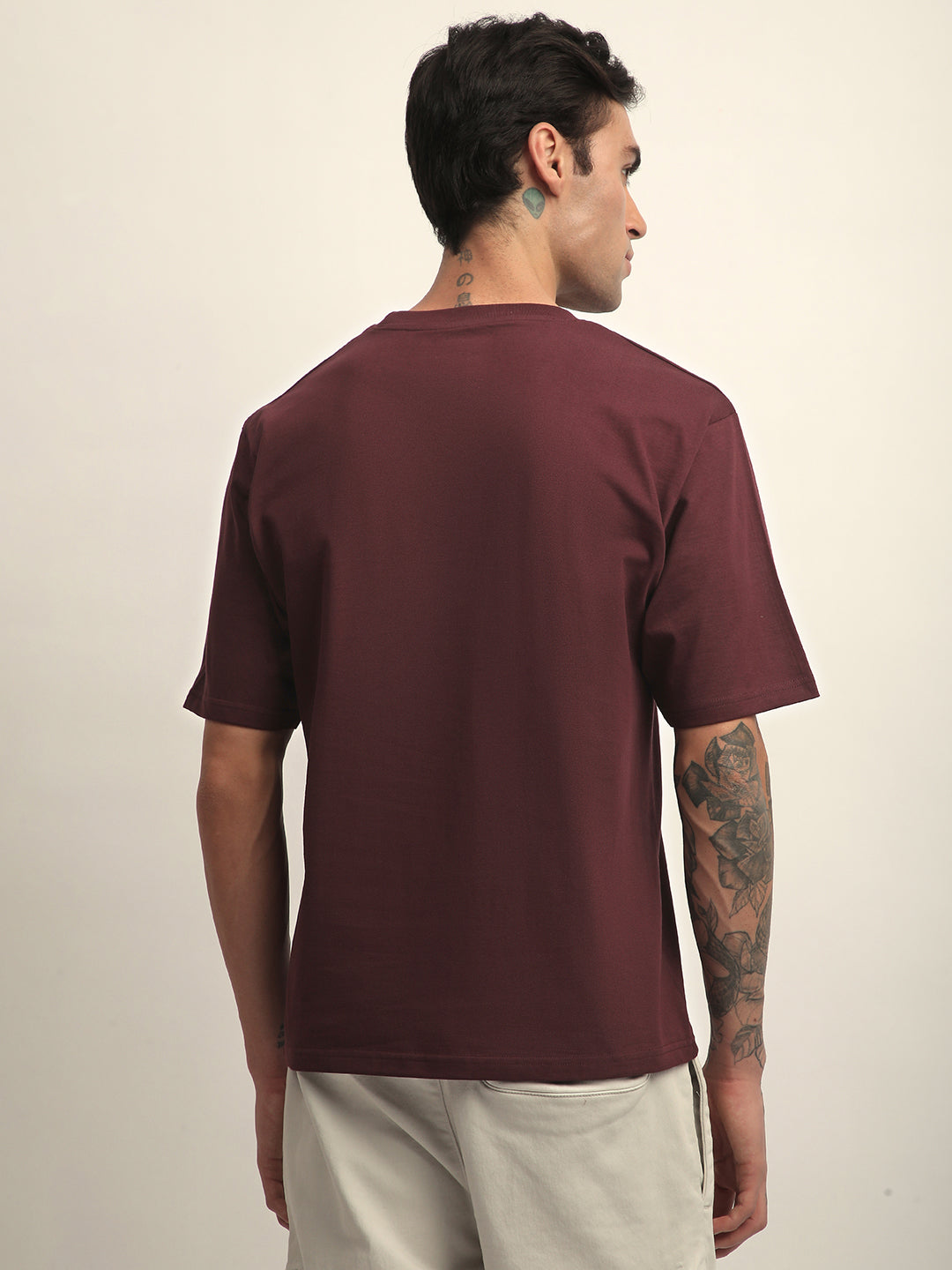Mens Half Sleeve Round Neck Printed Oversized Fit Tshirts