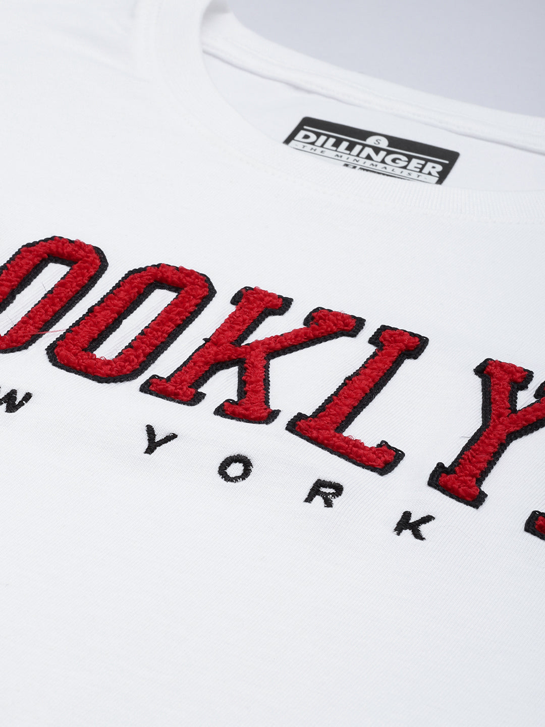 Womens Full Sleeve Round Neck Embroidered Oversized Fit Tshirts