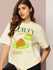 Womens Short Sleeve Printed Oversized Fit Tshirt