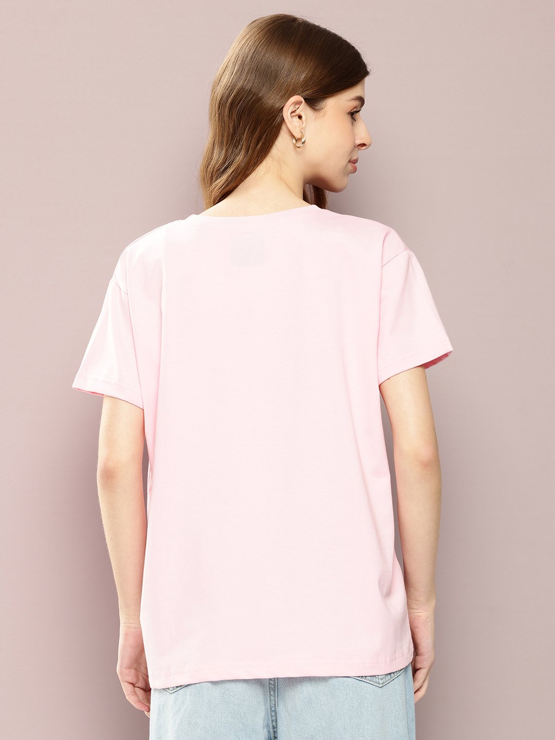 Womens Half Sleeve Round Neck Boxy Fit T-Shirts