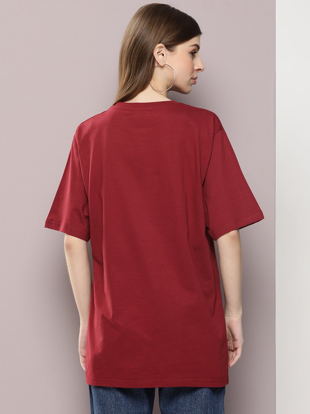 Womens Half Sleeve Round Neck Oversized Fit T-Shirts