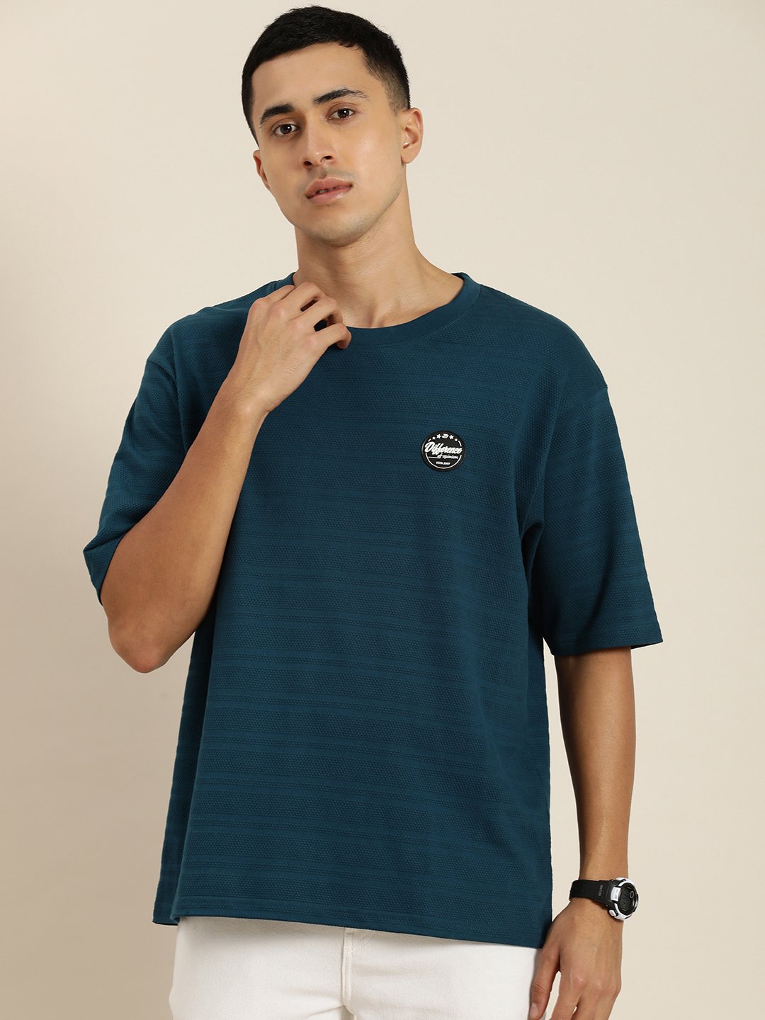 Mens Half Sleeve Round Neck Oversized Fit T-Shirts