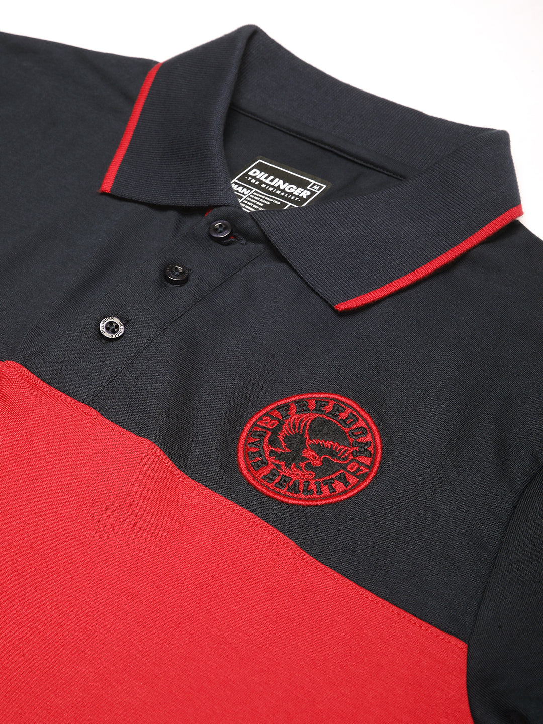 Mens Full Sleeve Polo Neck Self Design Regular Fit Tshirts