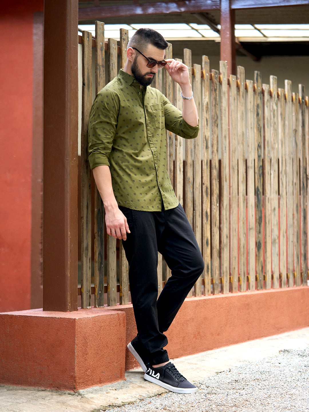 Men All Over Printed Full Sleeve Shirt With Pocket