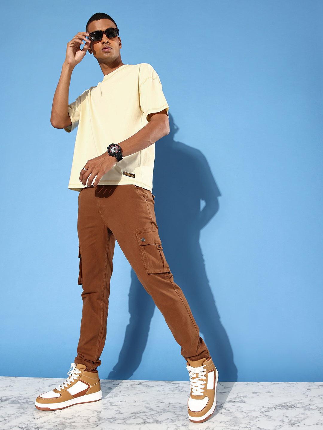 Mens Half Sleeve Drop Shoulder Plain Oversized Fit T-Shirts