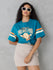 Womens Half Sleeve Printed Oversized Fit Tshirt
