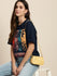 Womens Short Sleeve Round Neck Oversized Fit T-Shirt