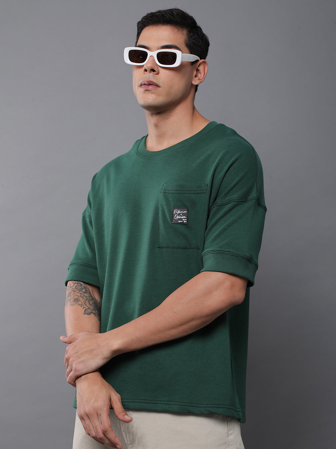 Mens Half Sleeve Round Neck Oversized Fit T-Shirts