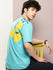 Mens Half Sleeve Round Neck All-Over Printed Oversized Fit Tshirts