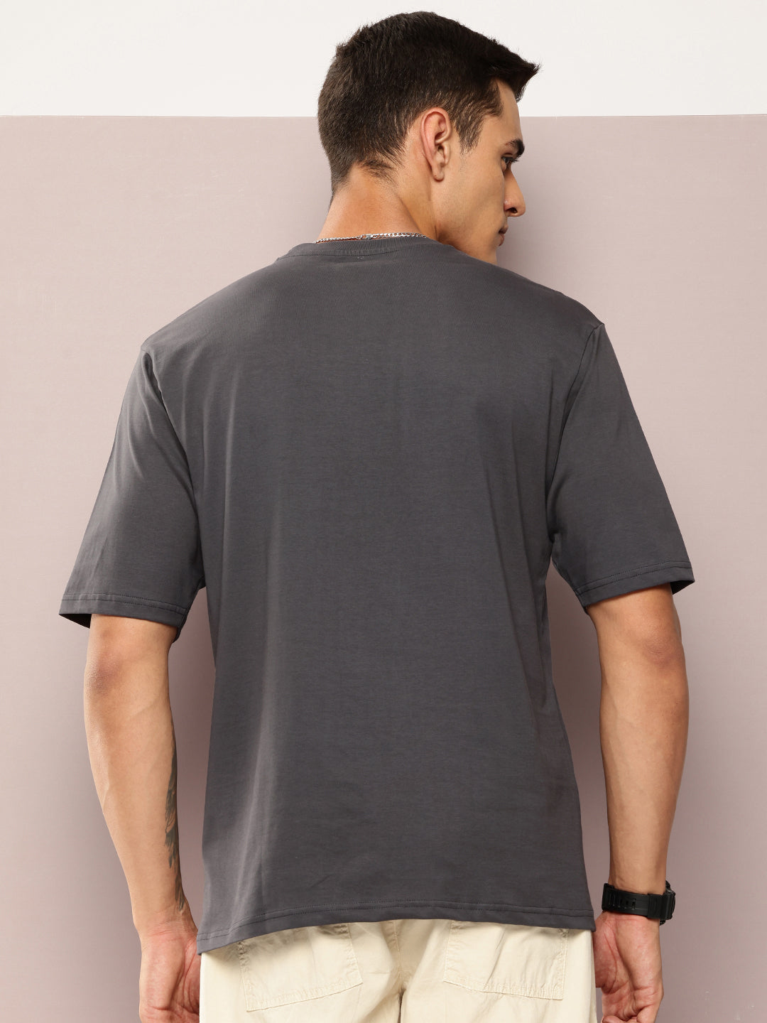 Mens Half Sleeve Round Neck Printed Oversized Fit Tshirts