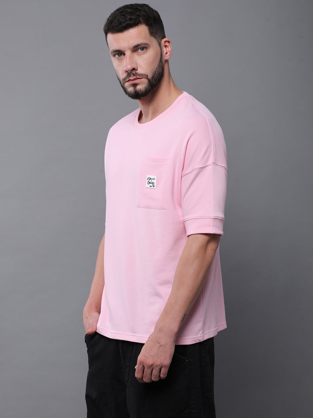 Mens Half Sleeve Round Neck Oversized Fit T-Shirts