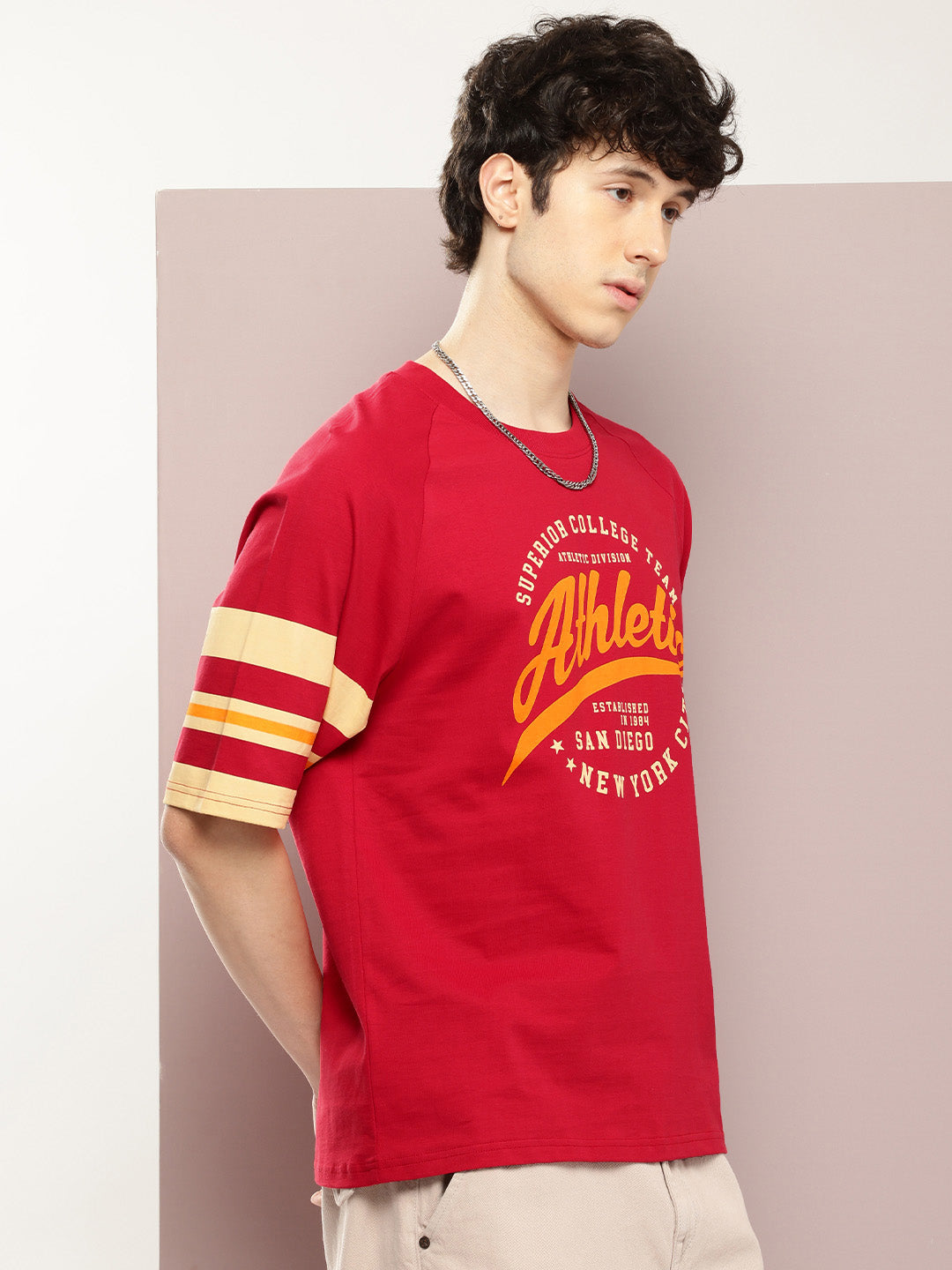 Mens Half Sleeve Round Neck Printed Oversized Fit Tshirts