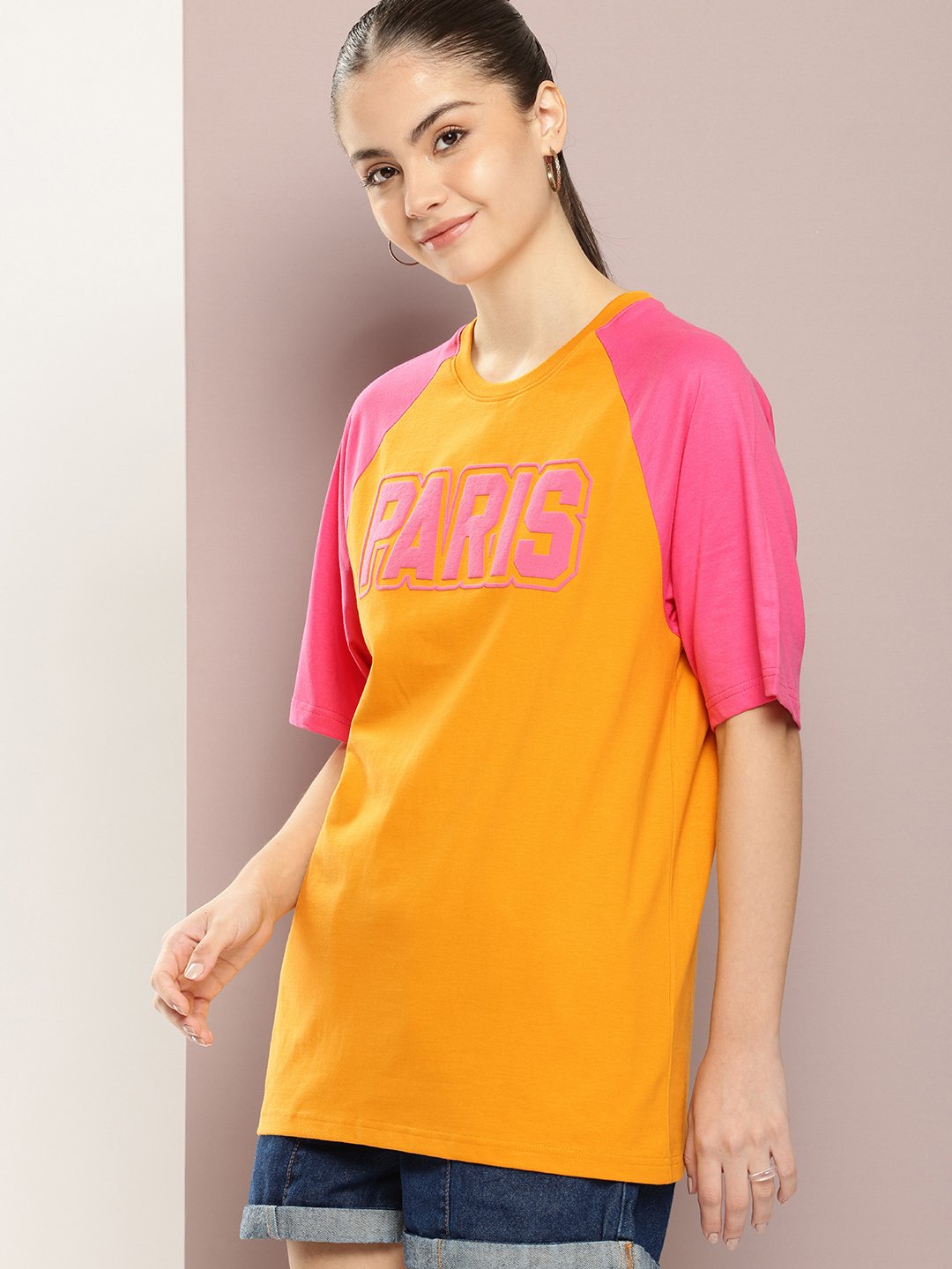Womens Half Sleeve Round Neck Oversized Fit T-Shirts