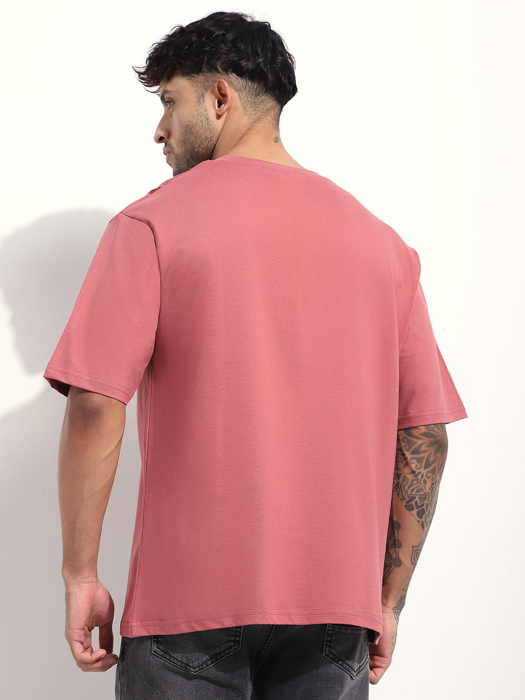 Mens Half Sleeve Round Neck Printed Oversized Fit Tshirts