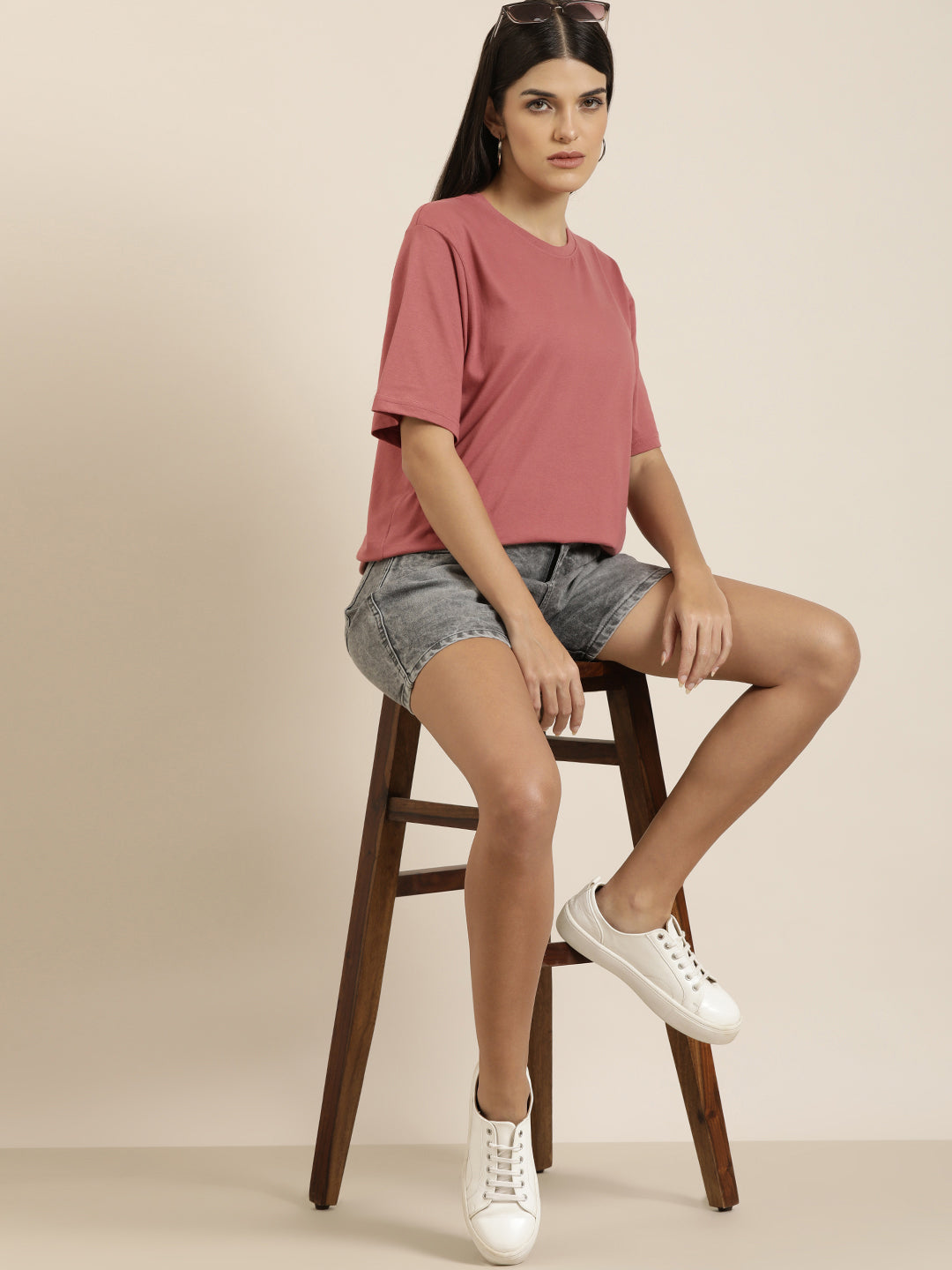 Womens Half Sleeve Oversized Fit Polo T-Shirts