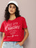 Womens Half Sleeve Round Neck Printed Boxy Fit Tshirts