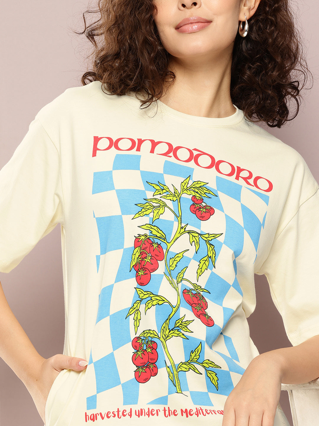 Womens Oversized Short Sleeves Printed Tshirt Dress