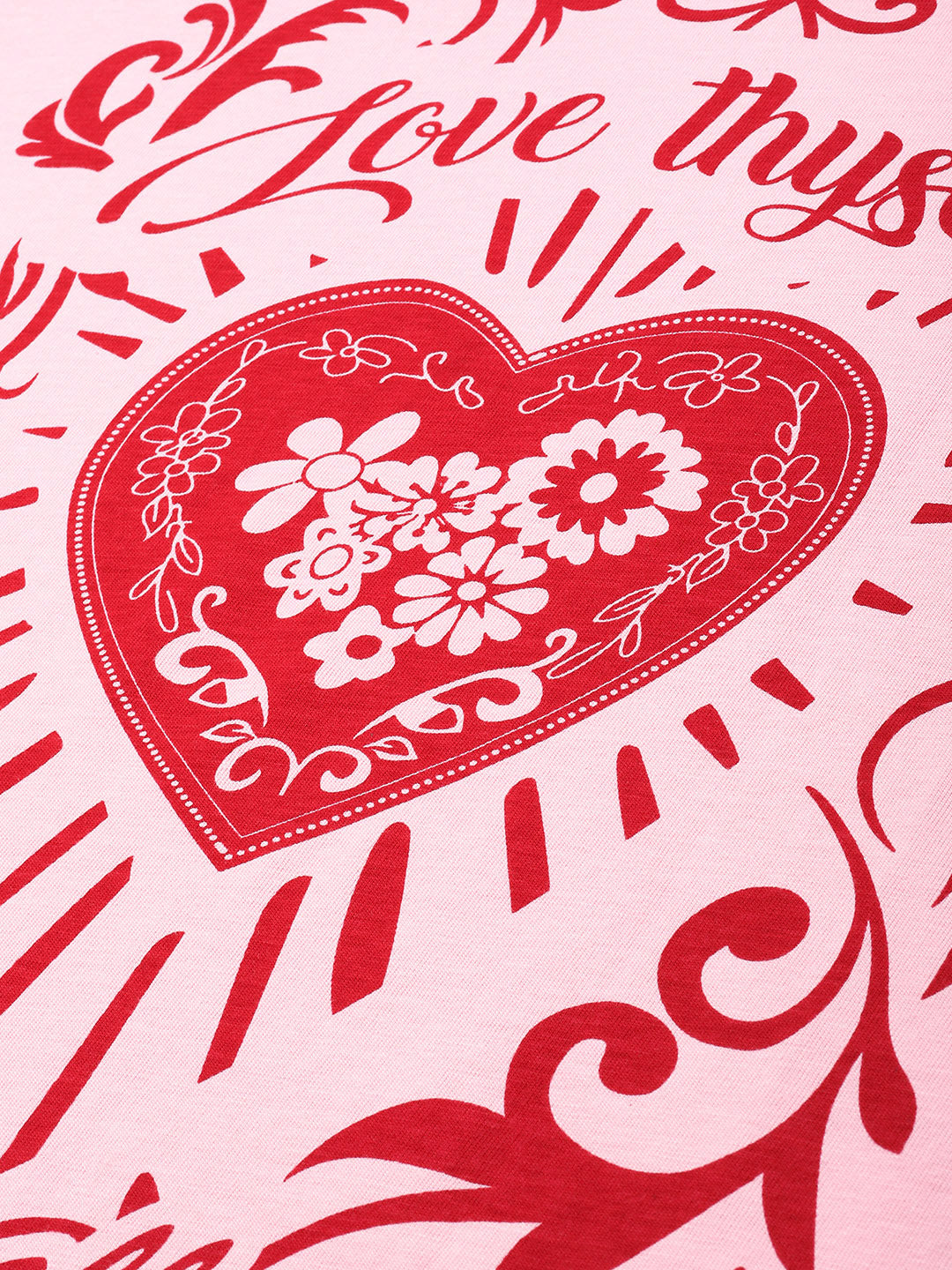 Womens Half Sleeve Round Neck Printed Oversized Fit Tshirts