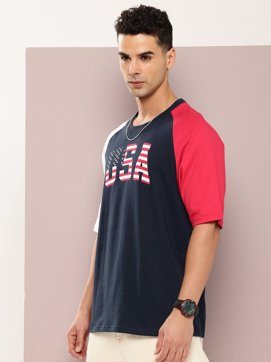 Mens Half Sleeve Round Neck Oversized Fit T-Shirts
