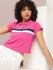 Womens Half Sleeve Polo Neck Solid Regular Fit Tshirts