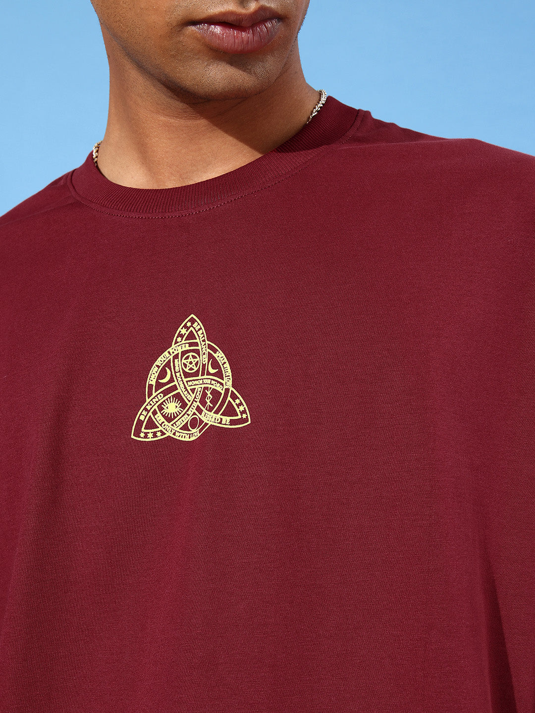 Mens Half Sleeve Drop Shoulder Printed Oversized Fit T-Shirts