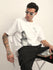 Mens Half Sleeve Round Neck Printed Oversized Fit Tshirts