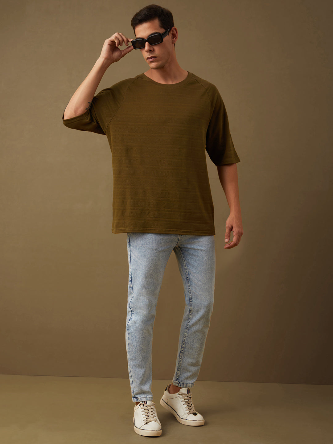 Mens Half Sleeve Round Neck Oversized Fit T-Shirts