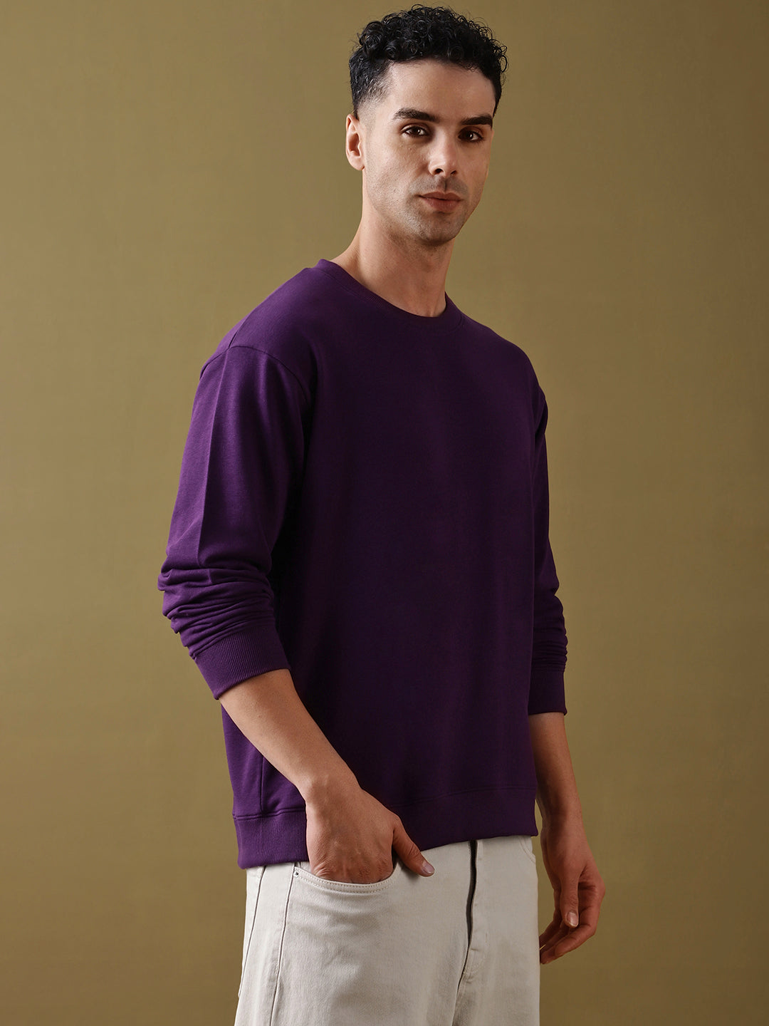 Mens Full Sleeve Round Neck Oversized Fit T-Shirts