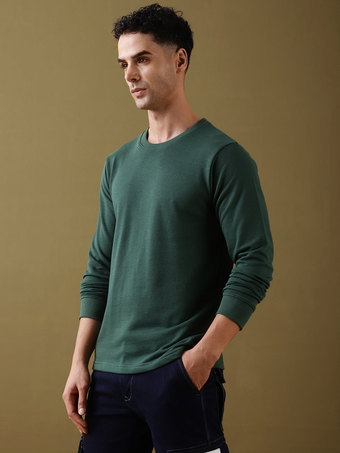 Mens Full Sleeve Round Neck Regular Fit T-Shirts