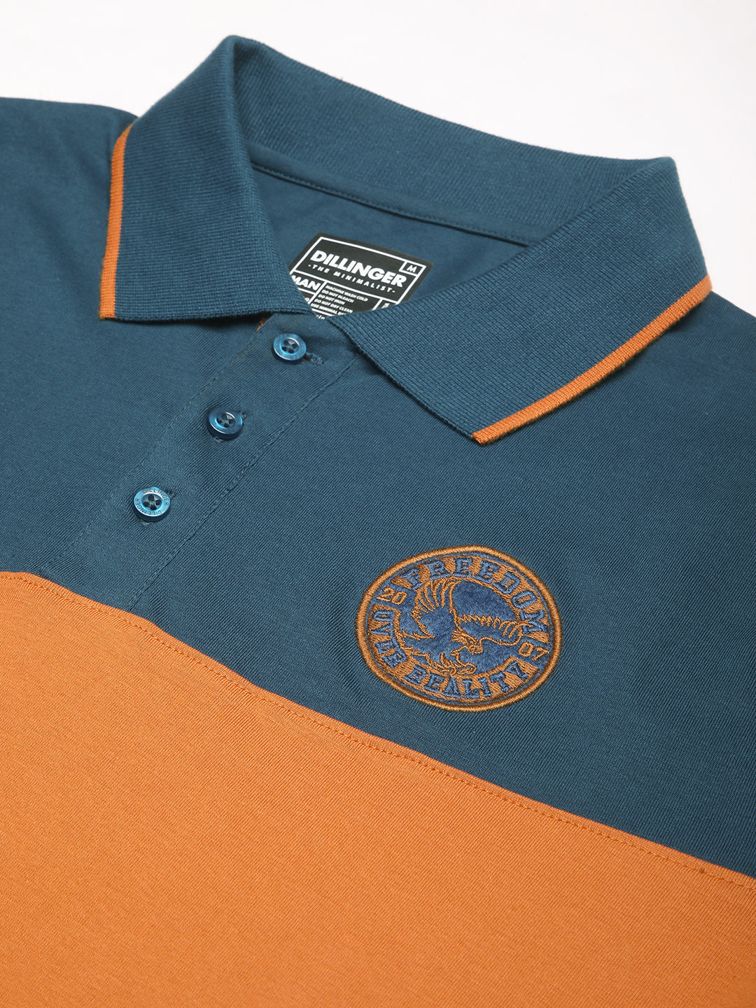 Mens Full Sleeve Polo Neck Self Design Regular Fit Tshirts