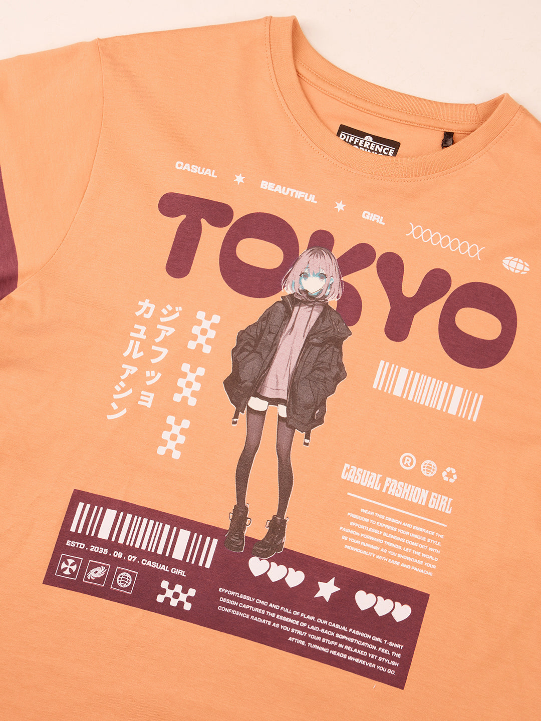 Womens Printed Oversized Cotton T-Shirt